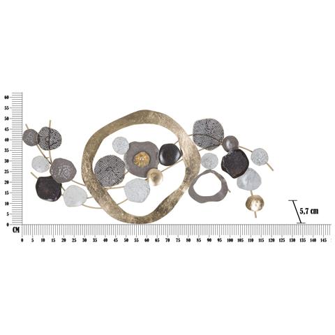 Decorazione In Metallo 3d Cerchi 5 - Multicolore - Metallo - 121x5,7x54,6 Cm - Foto 6