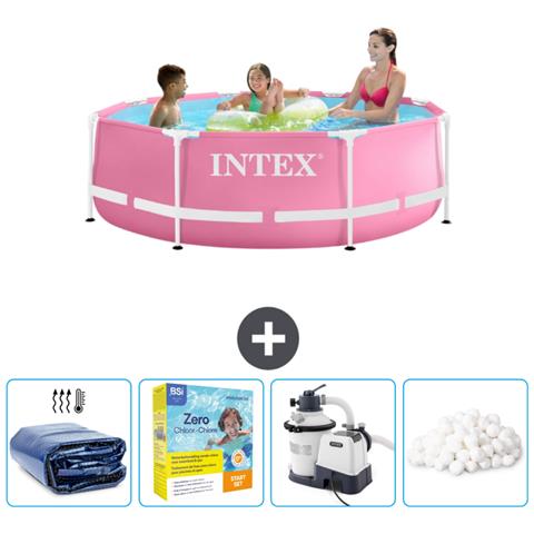 Piscina Fuori Terra - In Giro - 244x244x76 Cm - Rosa - Include Accessori Coordinati Cb70 - Foto 1
