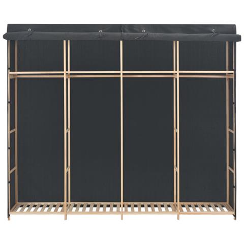 Lusso Casadino -  Armadio Grigio 200x40x170 Cm In Tessuto - Foto 1