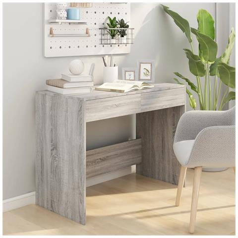 Lusso Casadino -  Scrivania Grigio Sonoma 101x50x76,5 Cm In Truciolato - Foto 2