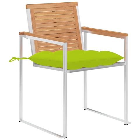 Sedie Da Giardino Con Cuscini 8 Pz In Legno Massello Di Teak - Foto 1