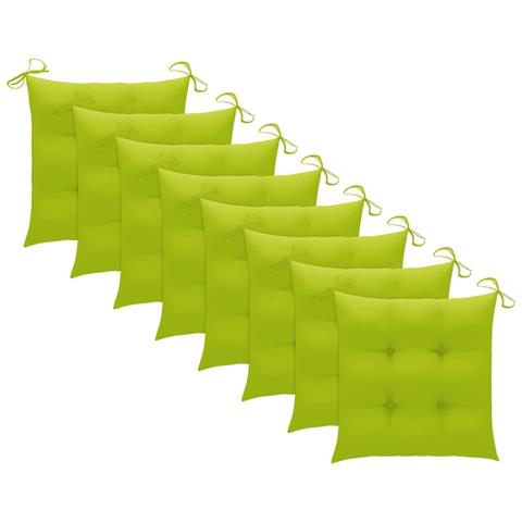 Sedie Da Giardino Con Cuscini 8 Pz In Legno Massello Di Teak - Foto 8