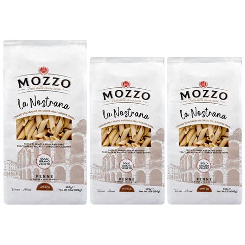 Mozzo La Nostrana Penne Pasta Con Grano Veneto 3 Confezioni Da 500 Grammi - Foto 1
