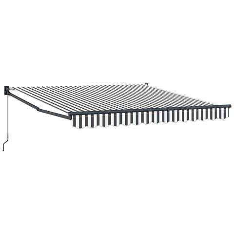 Tenda da Sole Antracite e Bianca 3x2,5 m Tessuto e Alluminio - Foto 1
