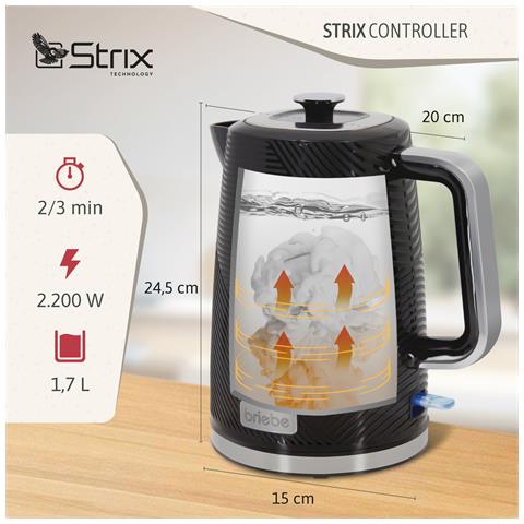 Skt1185blk Elegance Tostapane + Bollitore 1,7l+ Macchina Caffè Americano + Montalatte 2200w Nero - Foto 8