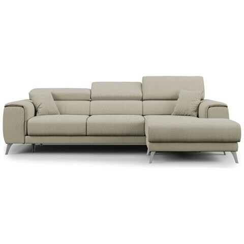 Fusion Divano Angolare In Tessuto Smacchiabile T05 Panna - Foto 2