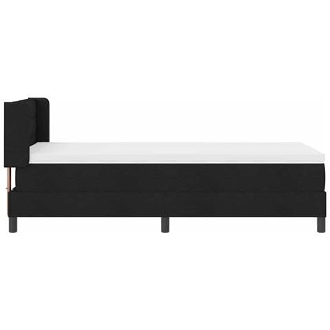 Letto box spring con materasso con materasso Nero 80 x 200 cm - Foto 9