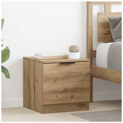 Armadietto per letto 2 pcs rovere artigianale 40 x 39 x 40 cm - Foto 2