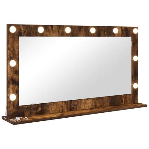 Specchio da Vanità con specchio Rovere fumé 100 x 55 x 18 cm - Foto 1