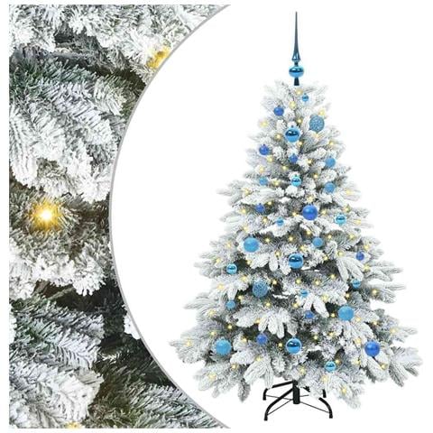 Albero di Natale artificiale con 150 LED Bianco 150 cm PE e PVC - Foto 1