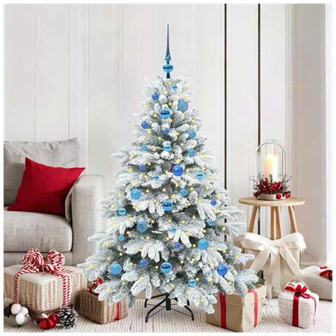 Albero di Natale artificiale con 150 LED Bianco 150 cm PE e PVC - Foto 2