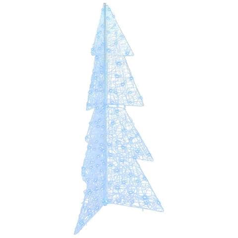 Albero di Natale con 160 LED Bianco Freddo 150 cm Acrilico - Foto 1