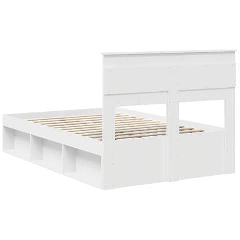 Struttura del letto Bianco 120 x 200 cm Pino massello - Foto 9