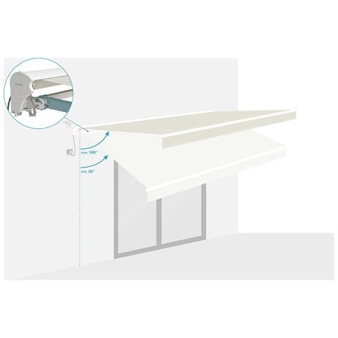 Tenda Da Sole Motorizzata Semi-cassonata Fazzio 5m X 3m Bianca Con Telo Beige - Foto 2