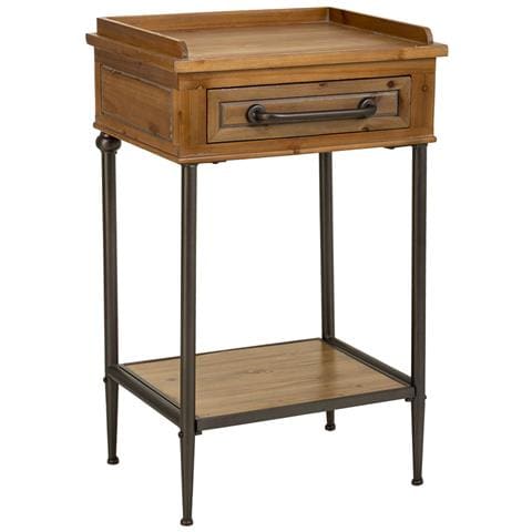 Mobile Da Ingresso In Legno E Metallo Marrone 50x38x82h - Foto 1