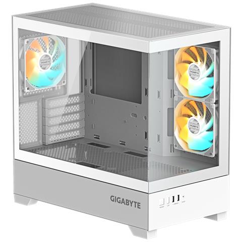 C201 PANORAMIC ICE Case per PC - Mid Tower, m-ATX, supporto radiatore da 360 mm, 3 ventole preinstallate, USB 3.0, supporto RGB Fusion - Foto 2