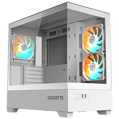 C201 PANORAMIC ICE Case per PC - Mid Tower, m-ATX, supporto radiatore da 360 mm, 3 ventole preinstallate, USB 3.0, supporto RGB Fusion - Foto 1