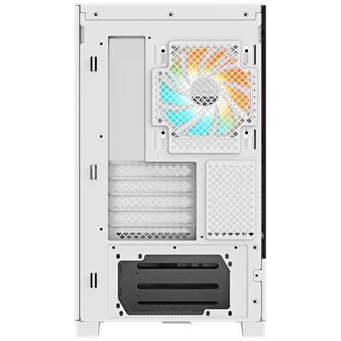 C201 PANORAMIC ICE Case per PC - Mid Tower, m-ATX, supporto radiatore da 360 mm, 3 ventole preinstallate, USB 3.0, supporto RGB Fusion - Foto 7