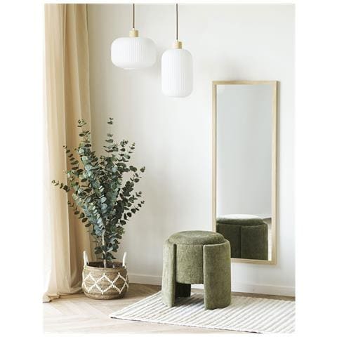 Walsdorf - Pouf Rotondo In Chenille Verde Ø42x44 Cm - Foto 6