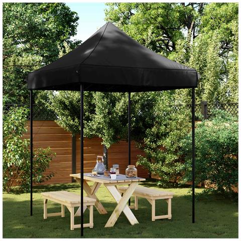 Tenda Party Nero 200 x 200 x 306 cm Tessuto Oxford - Foto 2