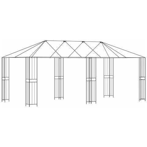 Struttura Gazebo 6 x 3 m Nero Acciaio - Foto 1