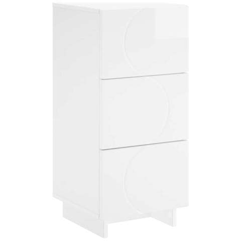 Credenza Bianco Lucido 33,5 x 34,5 x 75 cm Legno ingegnerizzato - Foto 1