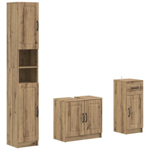 Set di armadietti da bagno in 3 pezzi UTRECHT - Foto 1