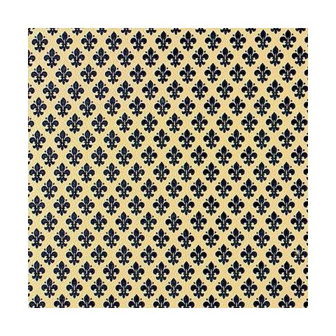 Carta lavabile Rex 58 in rotolo - Fantasie: giglio - blu - X33X5-777 - Foto 1