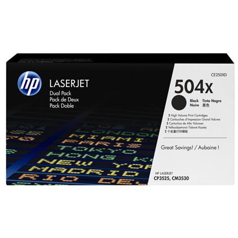 CE250XD Toner Originale Nero per Hp Color LaserJet CM3530 MFP Capacità 21000 Pagine - Foto 1
