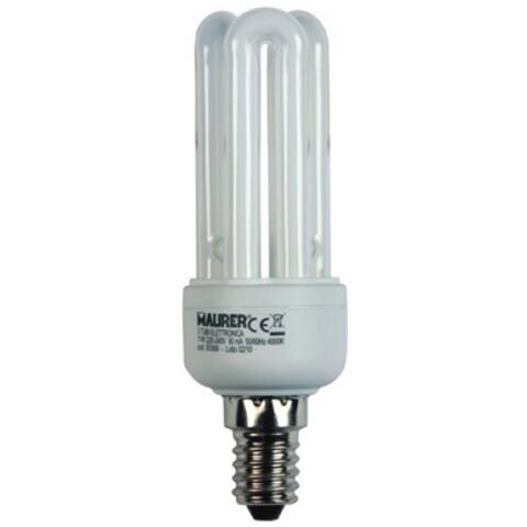 Lampadina fluorescente 3 tubi T2 luce fredda 4000K E14 W11 V230 - Foto 3