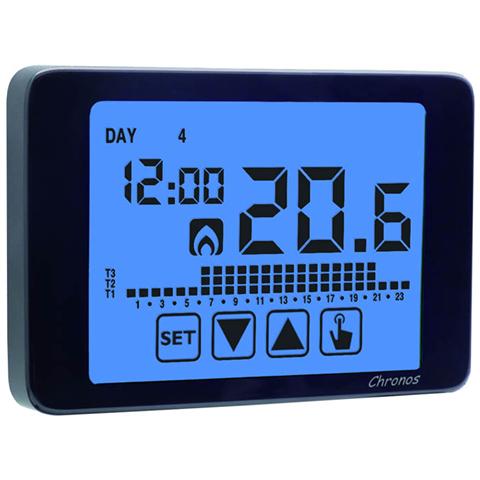 Chronos Crono termostato touch screen (Nero)  - Foto 2