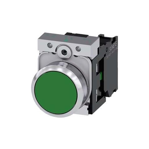 Pulsante Verde Piatto 22mm 1na 3su11500ab401ba0 - Foto 1
