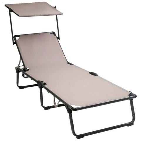 Lettino Pieghevole Mykonos Textilene Tortora - Foto 2