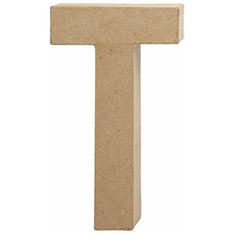 Creativ - Lettera T In Cartapesta, Altezza: 20,5 Cm, 1 Pezzo - Foto 1