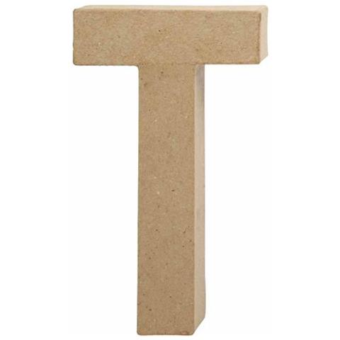 Creativ - Lettera T In Cartapesta, Altezza: 20,5 Cm, 1 Pezzo - Foto 2