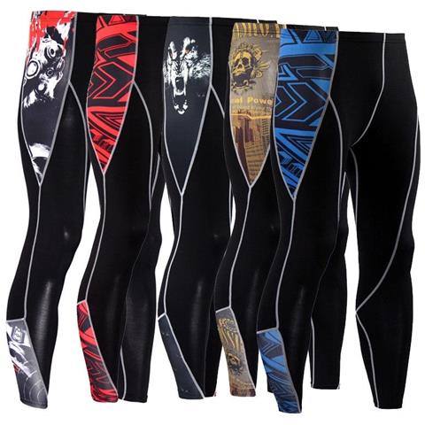 SLOWMOOSE - Leggings Stretti A Compressione Da Uomo, Pantaloni Sportivi Da  Palestra Per Uomo [ testa Di Lupo 3d-175 / S] - ePRICE