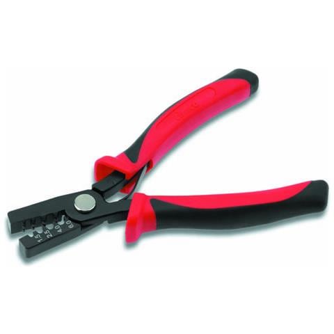 10 1907 pinza crimpatrice Utensile per l'assemblaggio dei cavi Nero, Rosso - Foto 1