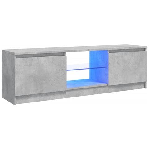 Mobile Porta TV con Luci LED Grigio Cemento 120x30x35,5 cm - Foto 1