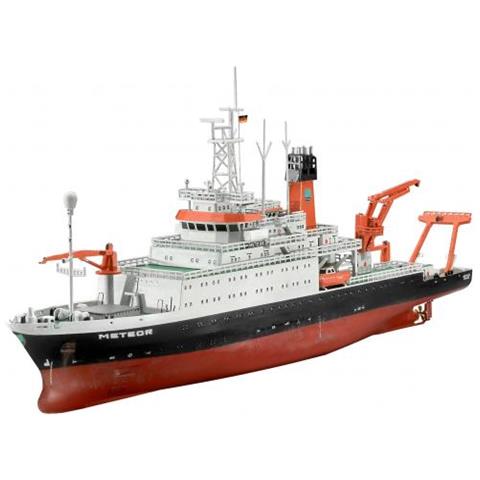 German Research Vessel Meteor Modello Di Nave Da Ricerca Kit Di Montaggio 1:300 - Foto 3