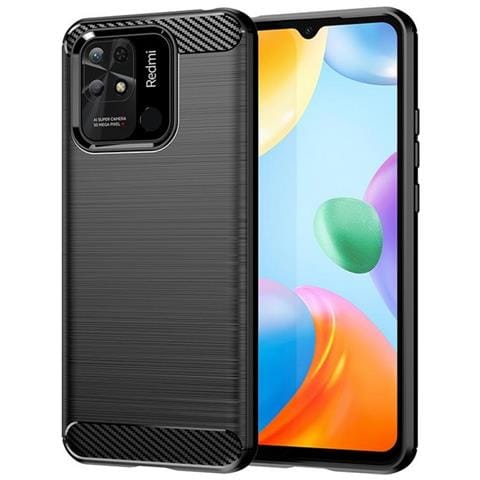 Custodia B-case Tpu Silicone Cover Case Per Poco C40 Carbon Metal Black - Foto 1