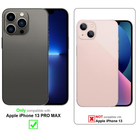 Cadorabo Custodia Compatibile Con Apple Iphone 13 Pro Max In Nero Carbone - Coperchio Protettiva Con Chiusura Magnetica, Funzione Stand E Tasca Per Le Carte - Foto 2