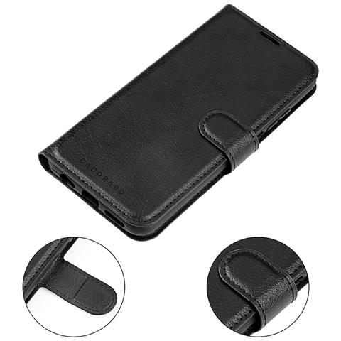 Cadorabo Custodia Compatibile Con Apple Iphone 13 Pro Max In Nero Carbone - Coperchio Protettiva Con Chiusura Magnetica, Funzione Stand E Tasca Per Le Carte - Foto 6