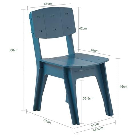 Sedia Da Cucina Con Schienale Sedia Da Bar Sgabello Blu 60x44x86cm Hfst01-b - Foto 2