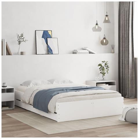 Giroletto Con Cassetti Bianco 120x190 Cm In Legno Multistrato - Foto 1