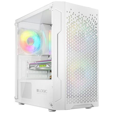 Case Aramis ARGB Mini Tower Micro-ATX / Mini-ITX 2 Porte USB 2.0 1xUSB 3.0 Colore Bianco . - Foto 1