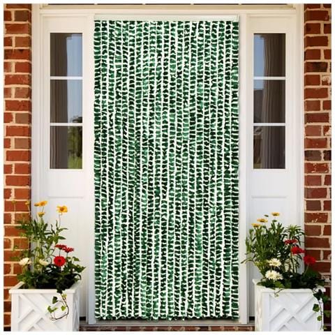 Tenda Antimosche Verde E Bianca 90x200 Cm In Ciniglia - Foto 1