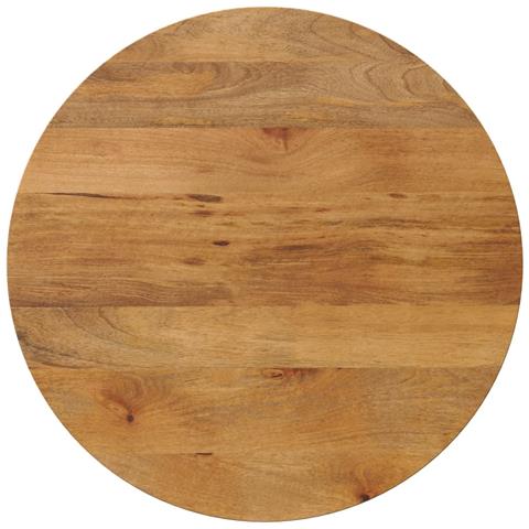 Piano Per Tavolo 70x2,5cm Rotondo In Legno Massello Di Mango - Foto 1