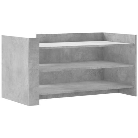 Tavolino Salotto Grigio Cemento 100x50x50 Cm Legno Multistrato - Foto 2