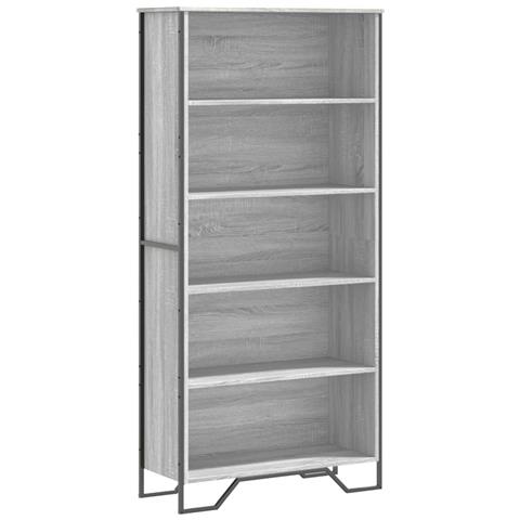 Libreria Grigio Sonoma 80x31x169 Cm In Truciolato - Foto 2