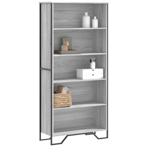 Libreria Grigio Sonoma 80x31x169 Cm In Truciolato - Foto 1